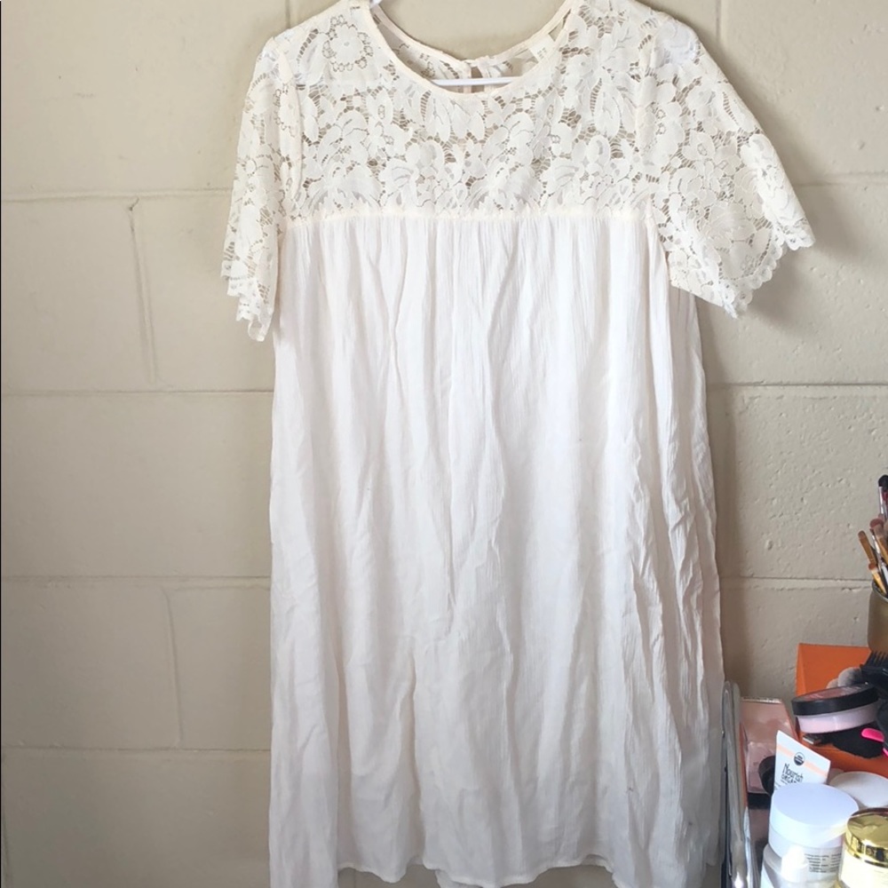 Cream Lace H&M Shift Dress